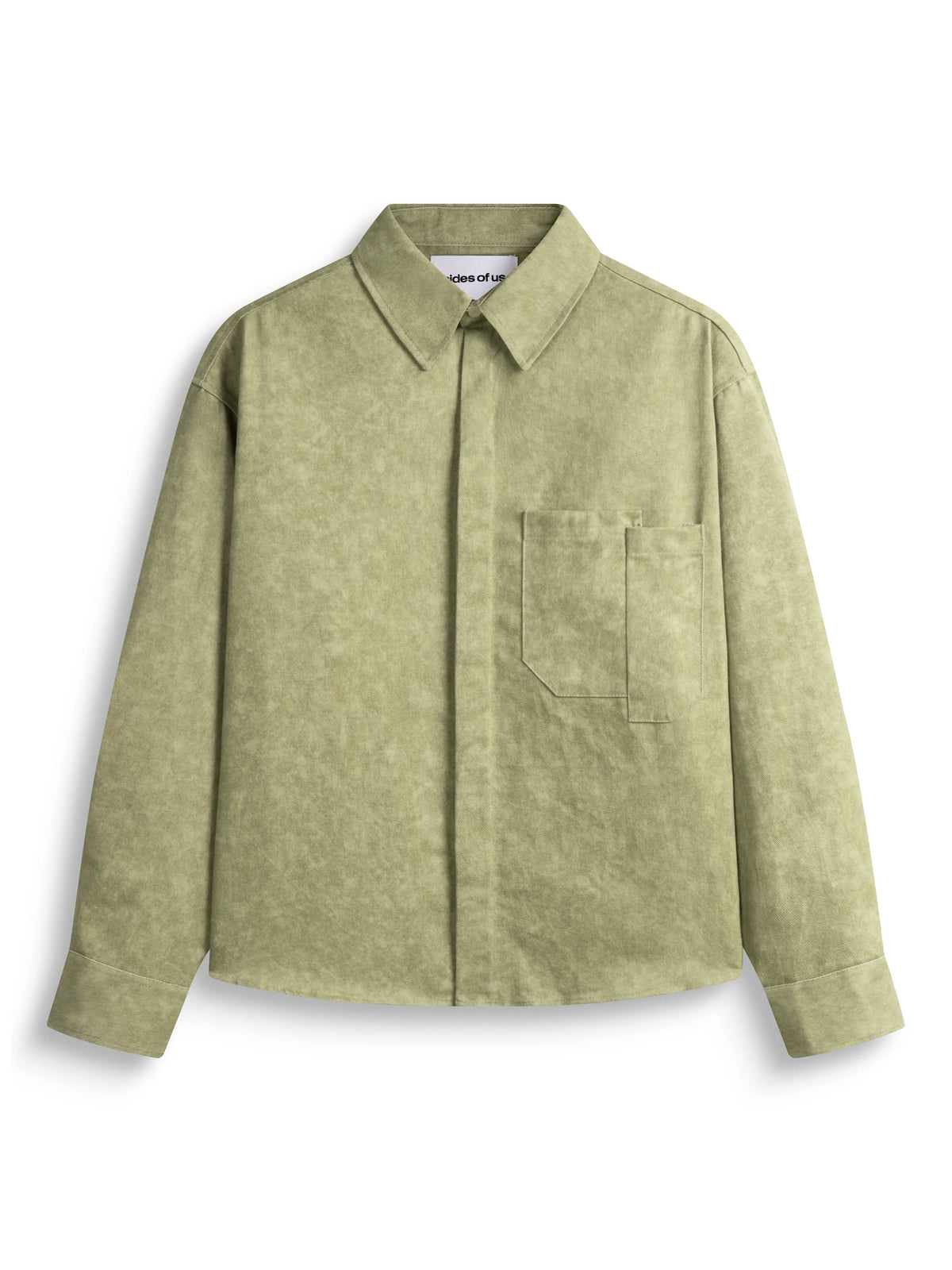 BLEACH EFFECT SHIRT V2 - MOSS GREEN