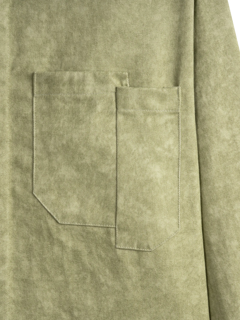 BLEACH EFFECT SHIRT V2 - MOSS GREEN