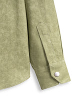 BLEACH EFFECT SHIRT V2 - MOSS GREEN