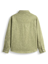 BLEACH EFFECT SHIRT V2 - MOSS GREEN
