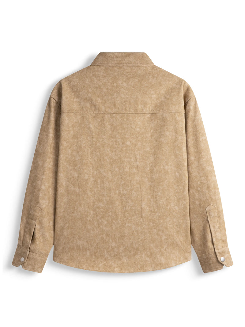 BLEACH EFFECT SHIRT V2 - BEIGE