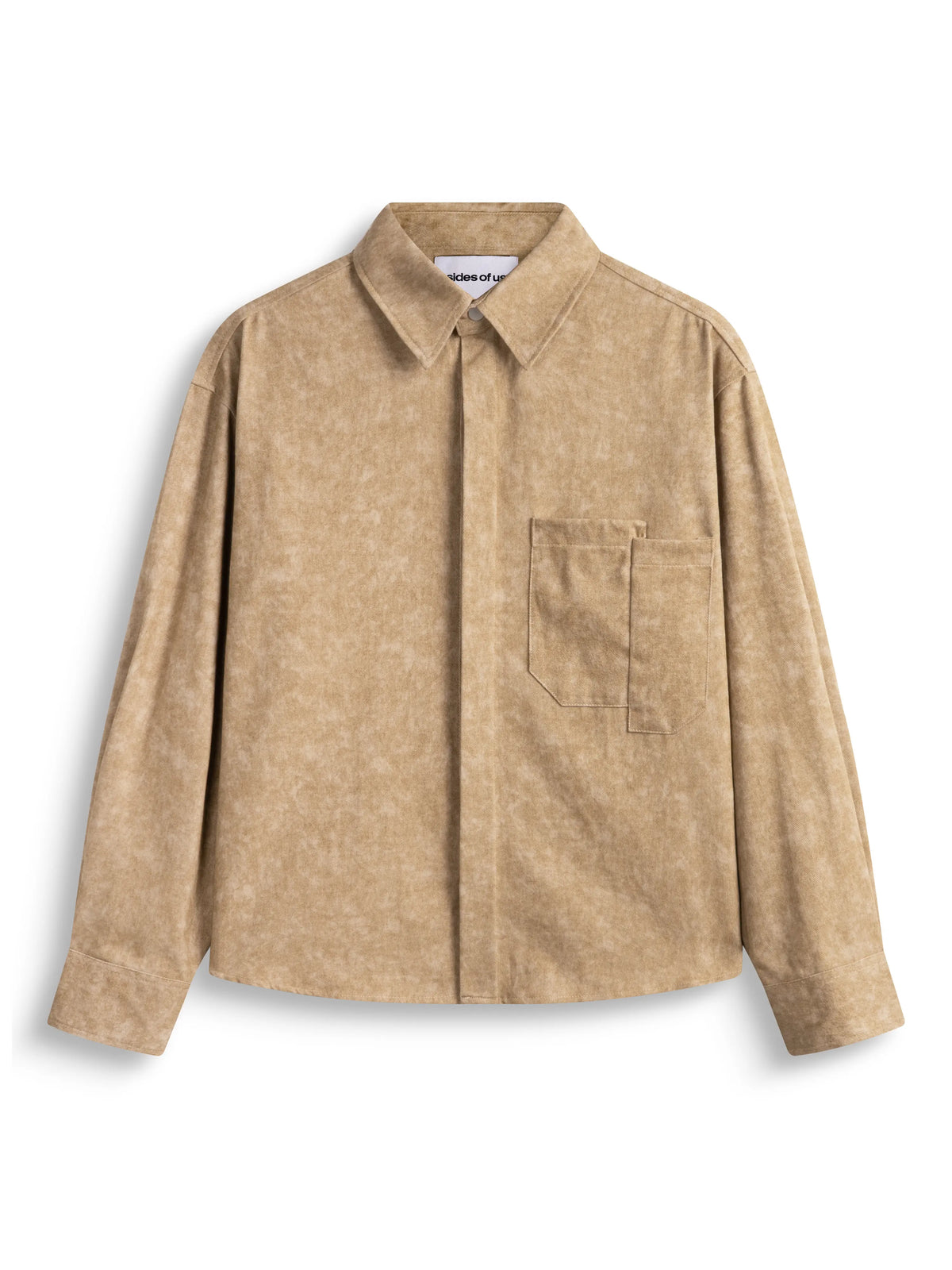 BLEACH EFFECT SHIRT V2 - BEIGE