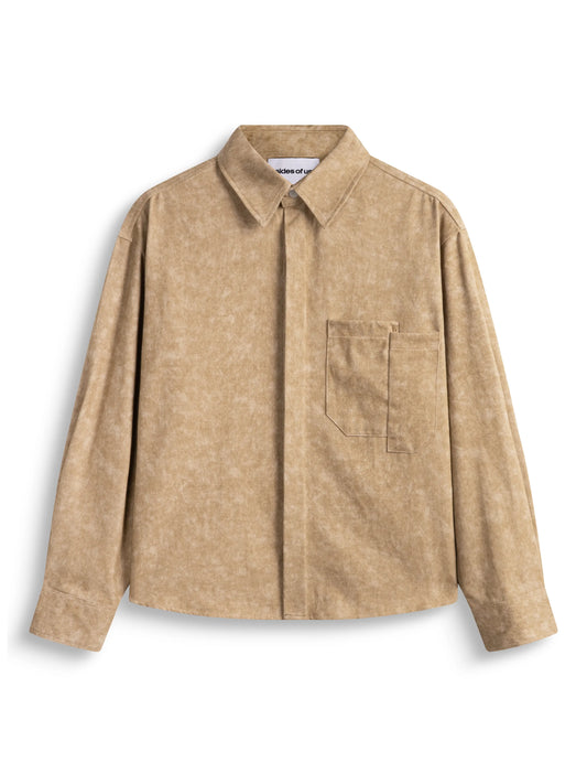 BLEACH EFFECT SHIRT V2 - BEIGE