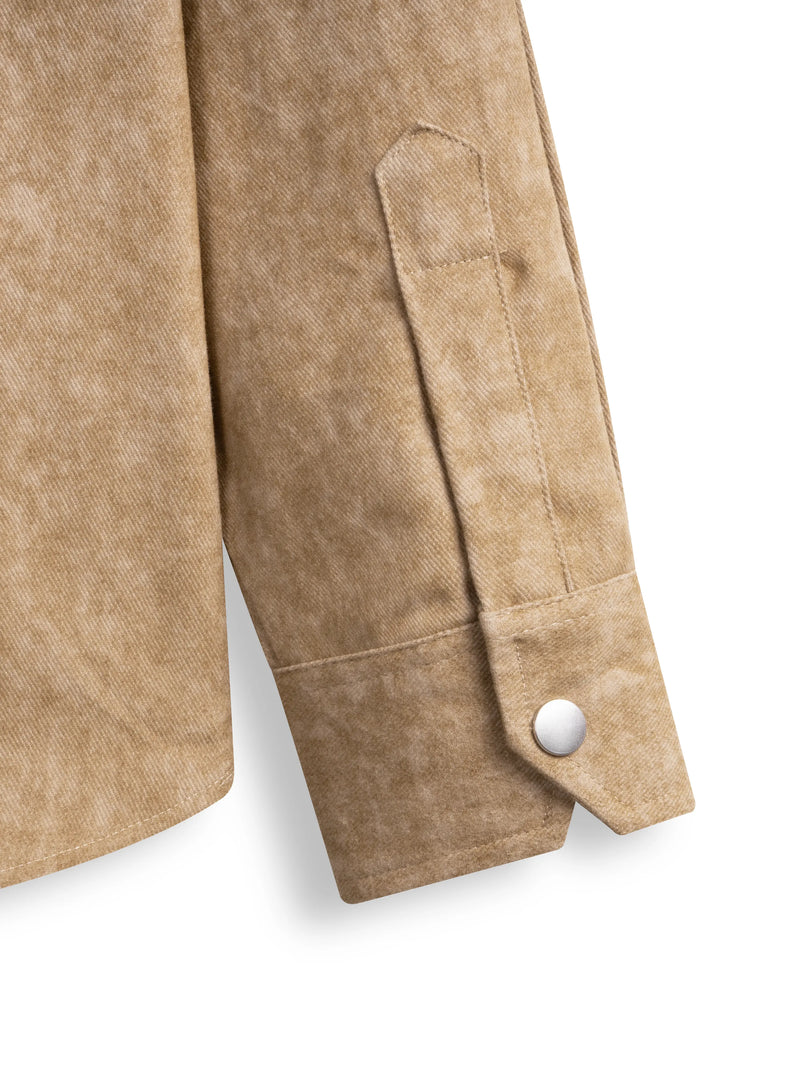 BLEACH EFFECT SHIRT V2 - BEIGE