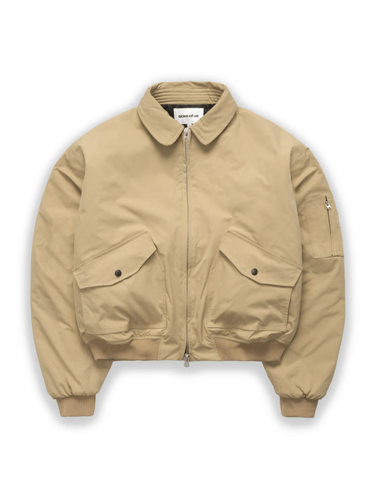 PILOT BOMBER JACKET - BEIGE