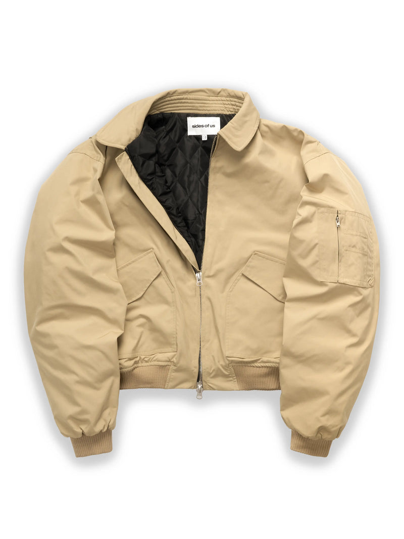 PILOT BOMBER JACKET - BEIGE