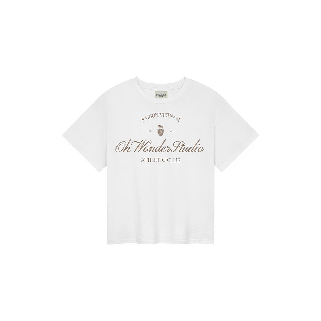 OWST ATHLETIC GRAPHIC RAGLAN T-SHIRT / WHITE 