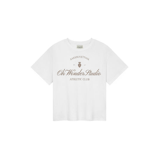 OWST ATHLETIC GRAPHIC RAGLAN T-SHIRT / WHITE 