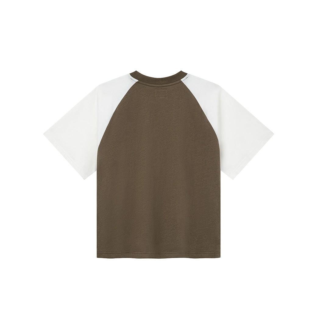 OWST ATHLETIC GRAPHIC RAGLAN T-SHIRT / BROWN 