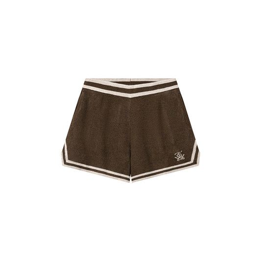 OWST KNITTED SHORTS - DARK BROWN