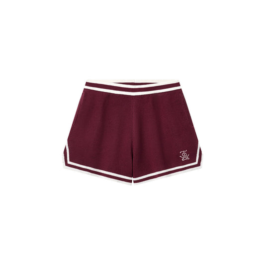 OWST KNITTED SHORTS - BURGUNDY