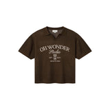 OWST COLLAR KNITTED TEE - BROWN 