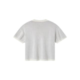 OWST COLLAR KNITTED TEE - CREAM