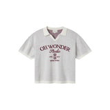 OWST COLLAR KNITTED TEE - CREAM