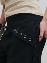 PANTS:02 - PANELED PANTS - BLACK