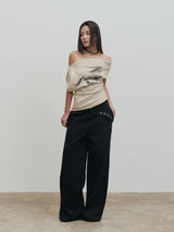 PANTS:02 - PANELED PANTS - BLACK