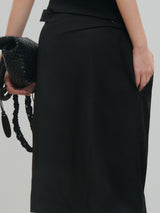 SKIRT:03 - PLEATED SKIRT - BLACK