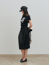 SKIRT:03 - PLEATED SKIRT - BLACK