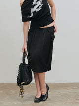SKIRT:03 - PLEATED SKIRT - BLACK