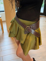 DU DUA SKIRT - SATIN - LIME GREEN