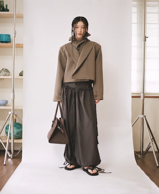 EXTENDED BLAZER - BROWN