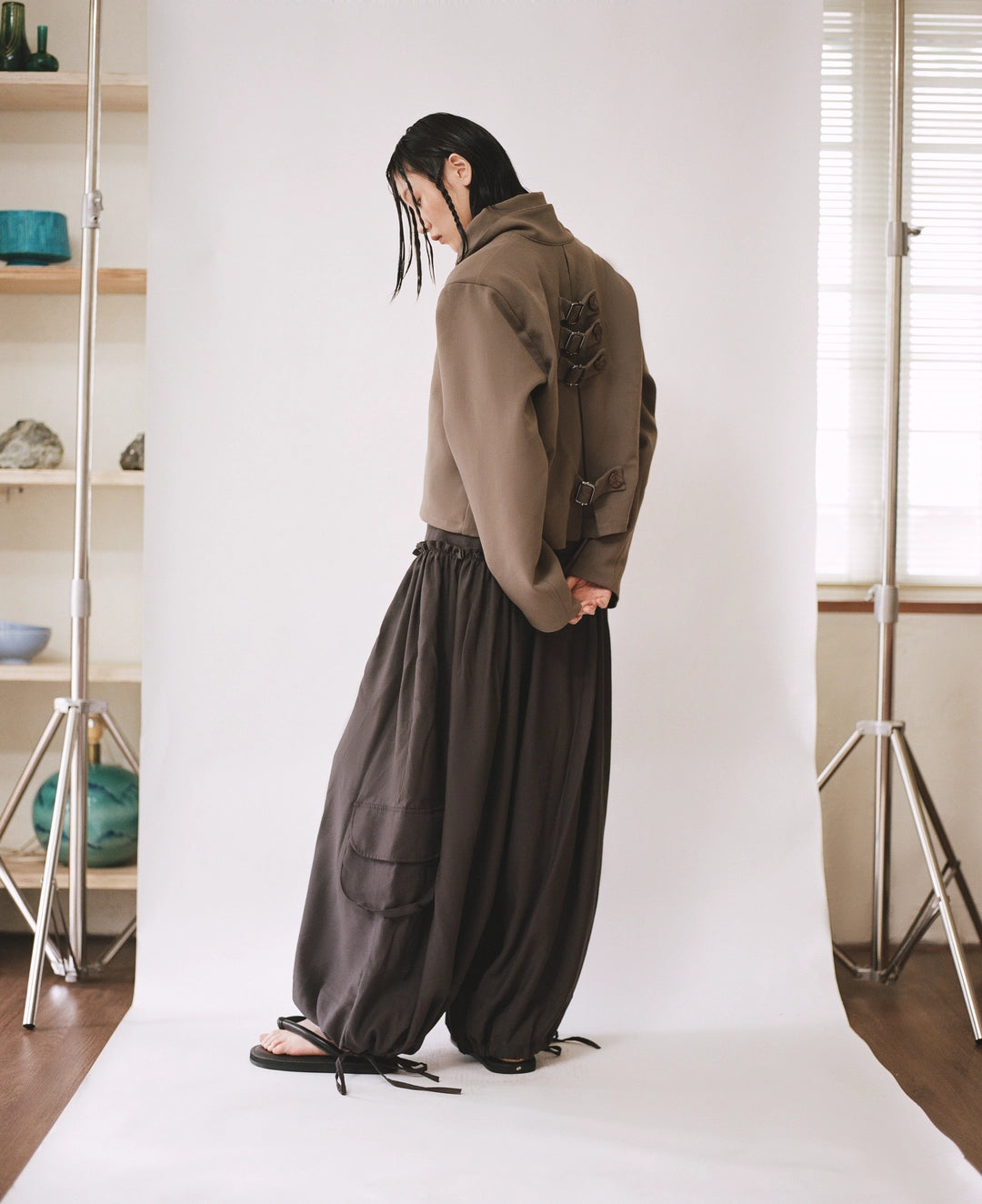 EXTENDED BLAZER - BROWN