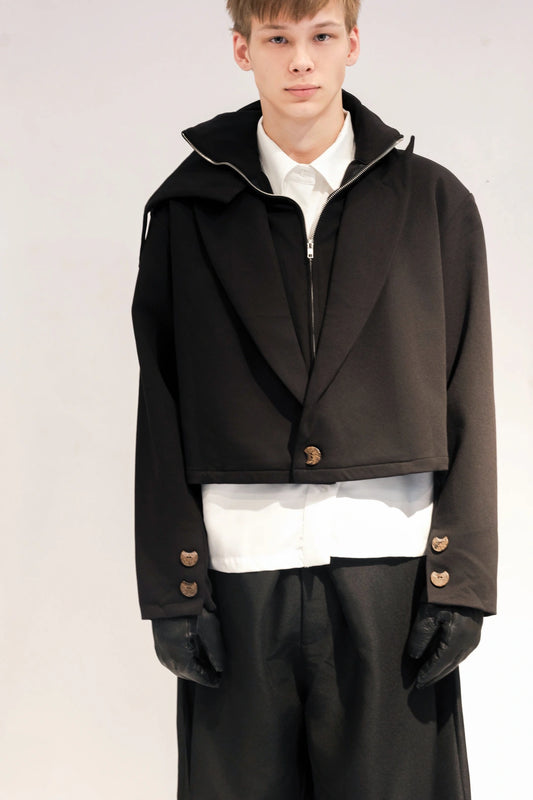 EXTENDED BLAZER - BLACK