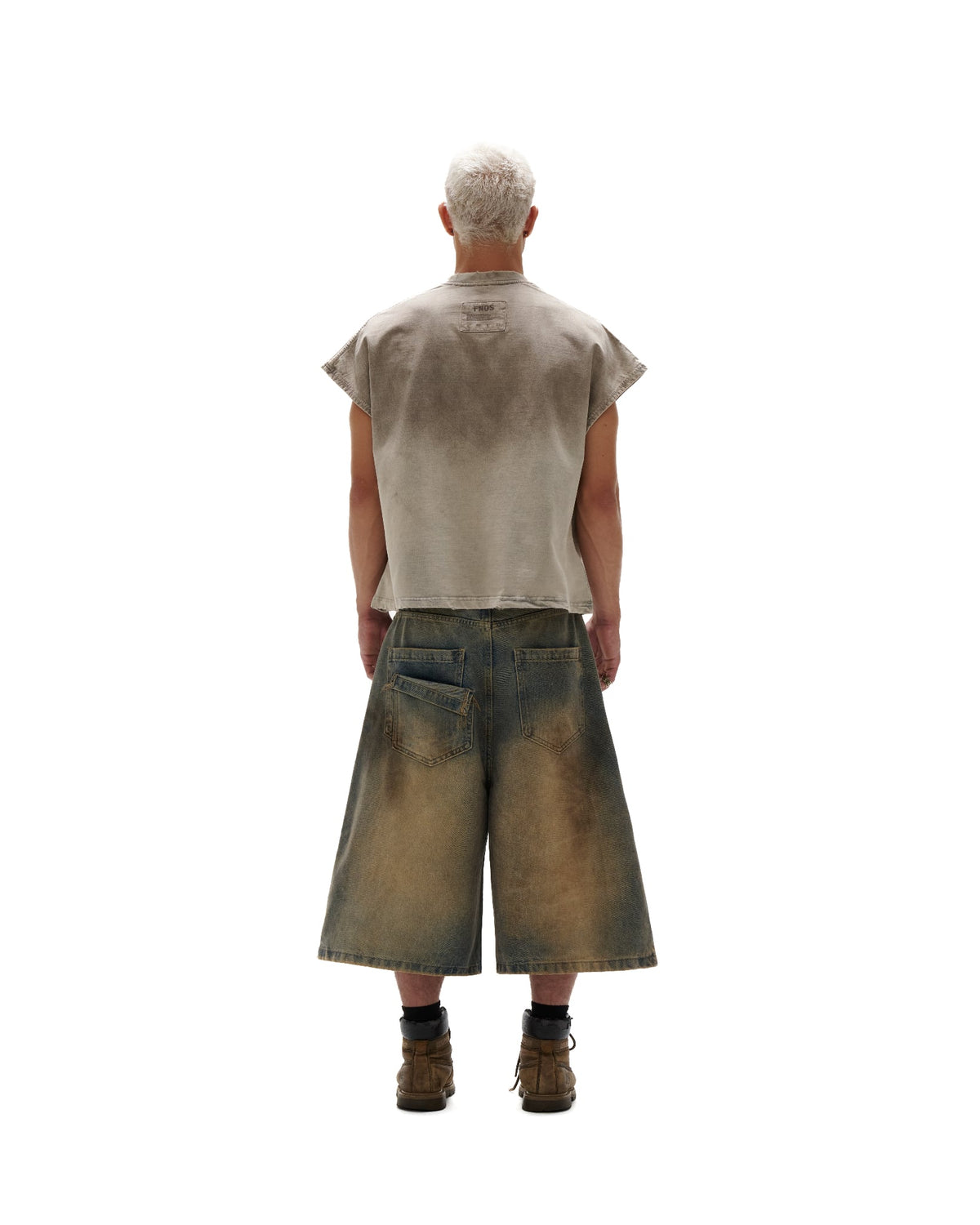 "FNOS CROSSING" -TBC8  WASHED BAT CUT - DIRTY BEIGE