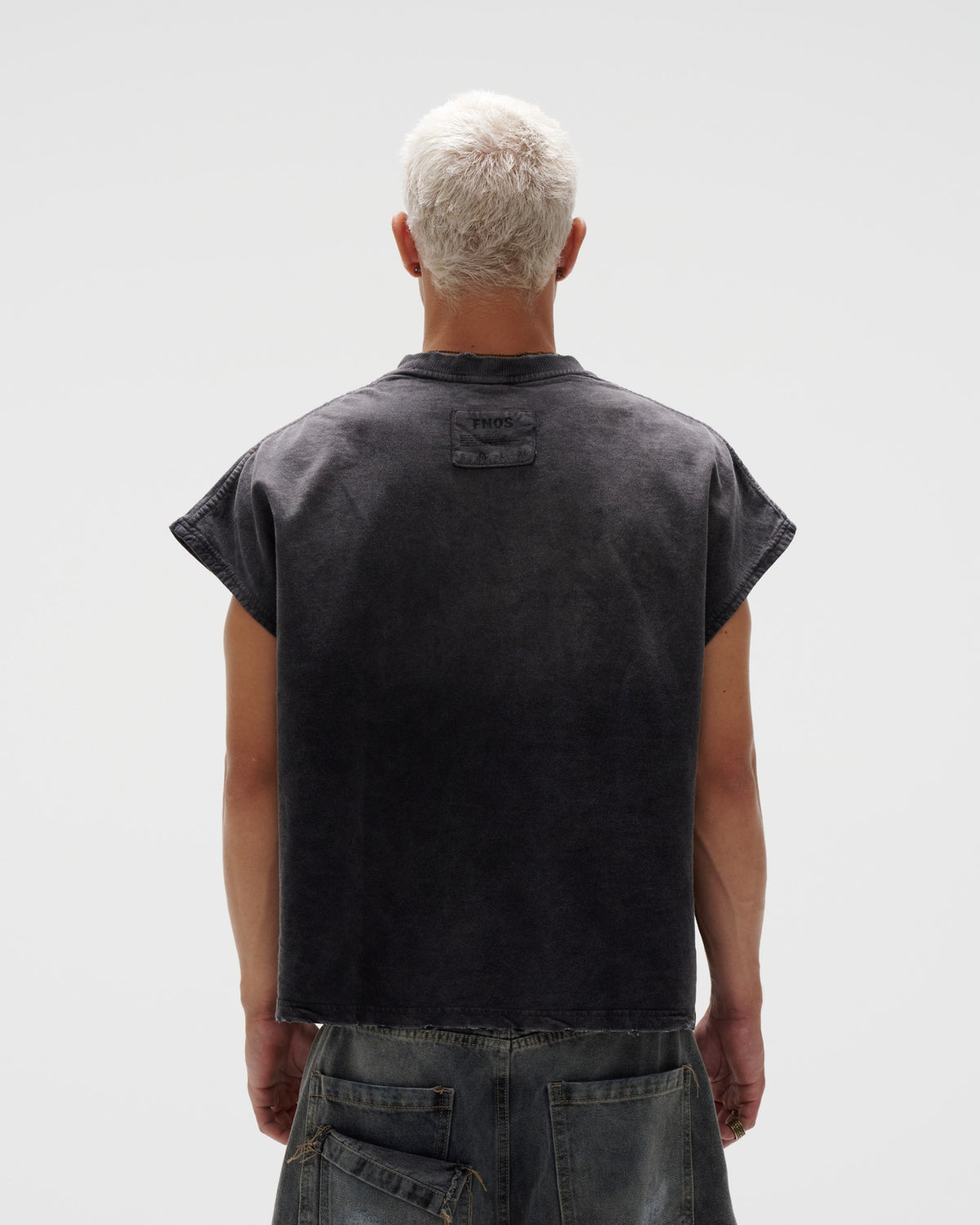 "FNOS CROSSING" - TBC7 WASHED BAT CUT - BLACK