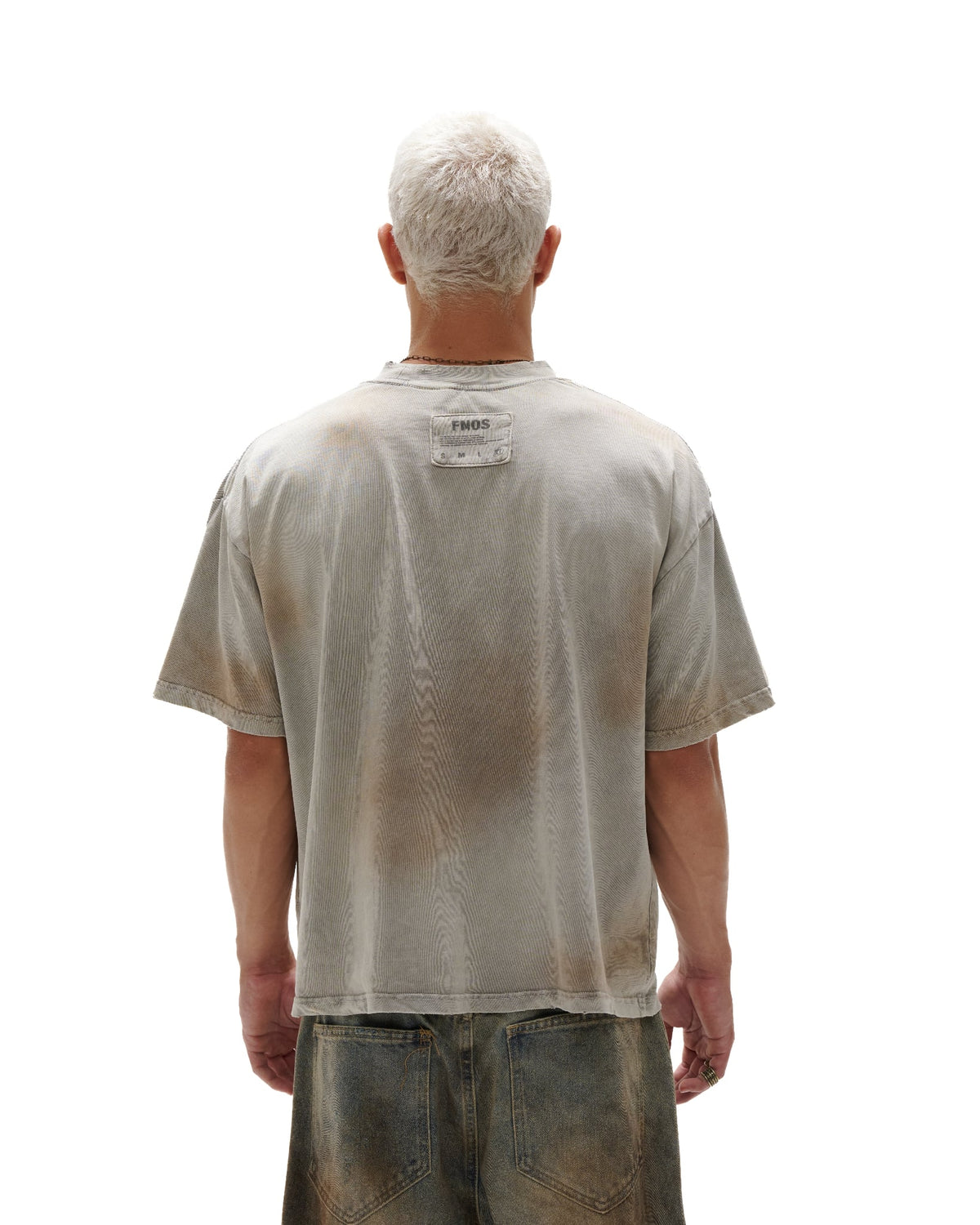“FNOS” - TWG44 - WASHED PRINTED TEE – DUST IVORY