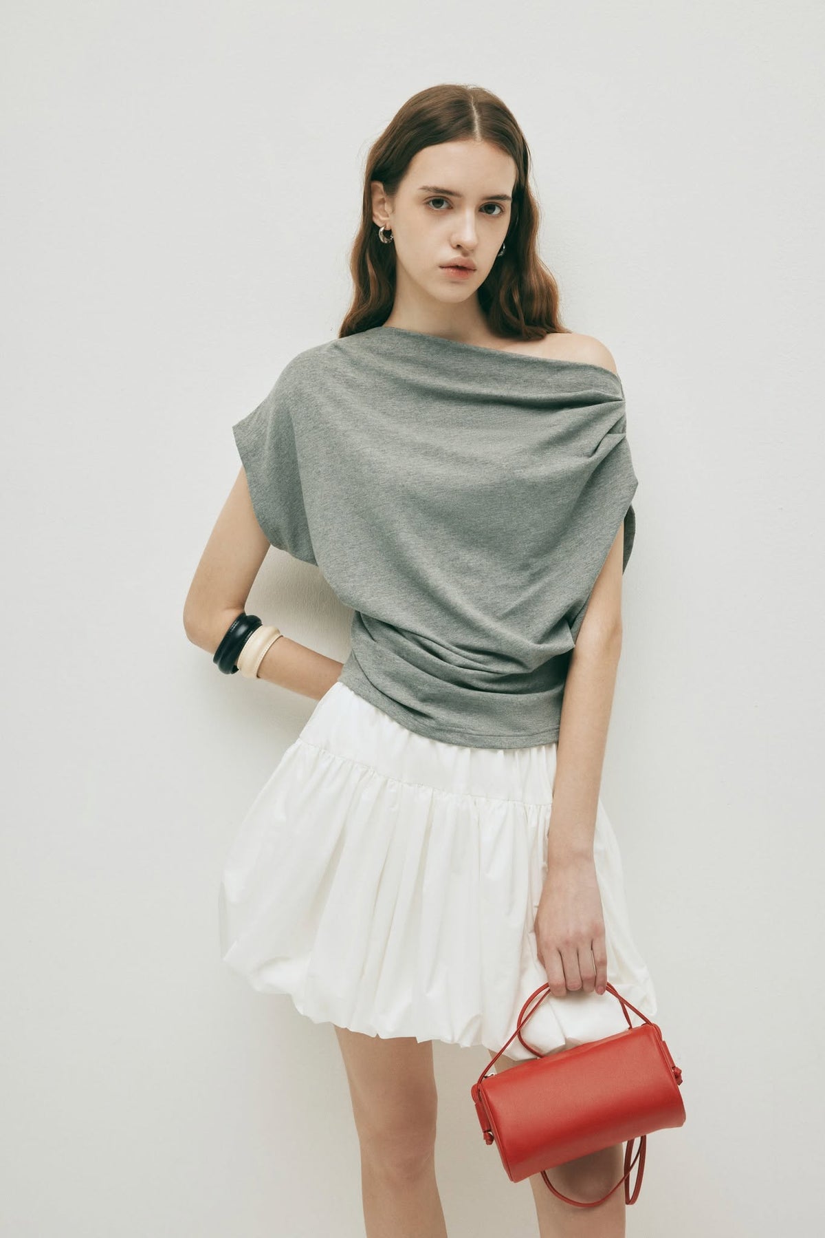 GRAY NORA TOP