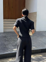 ASYMMETRIC STRIPE SHIRT