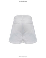 WHITE FRAME DENIM SHORTS