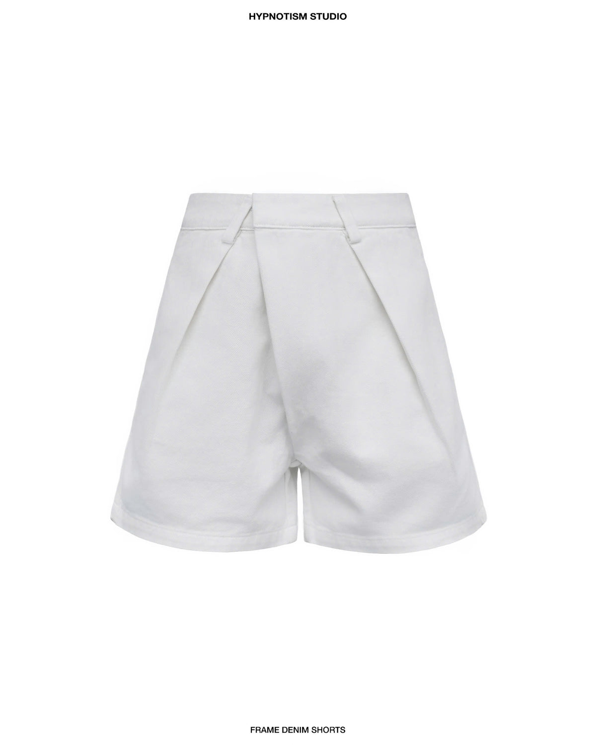 WHITE FRAME DENIM SHORTS