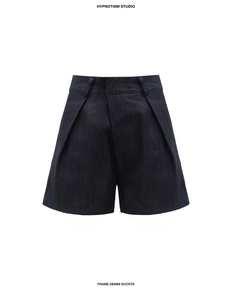 INDIGO FRAME DENIM SHORTS