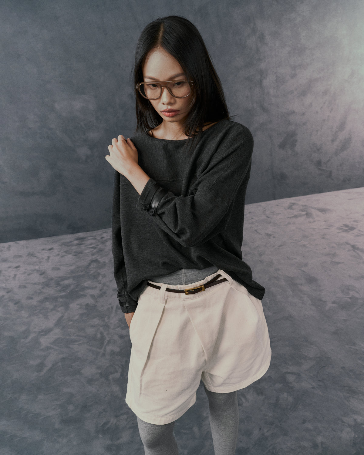 GREY RIMLINE HALFSLEEVES SHIRT