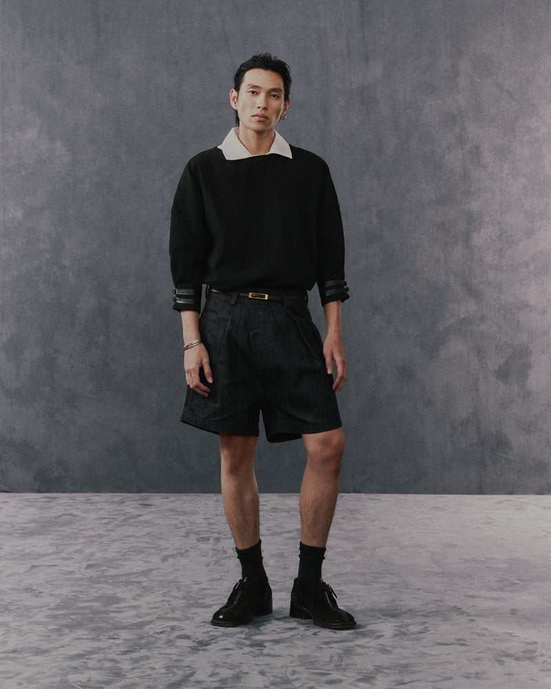 BLACK RIMLINE HALFSLEEVES SHIRT