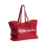 OWST LEATHER TOTE BAG RED