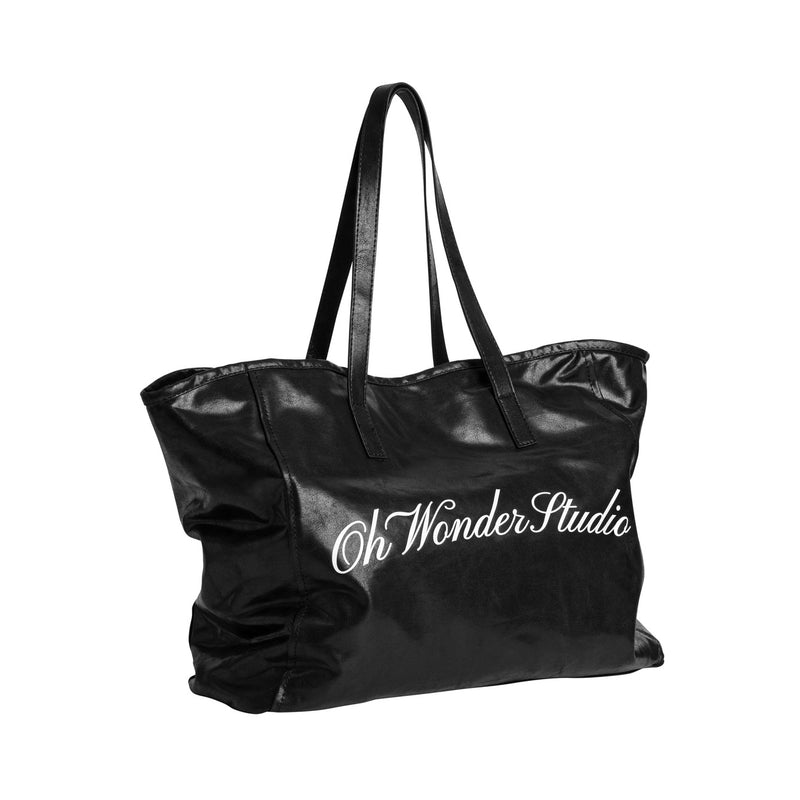 OWST LEATHER TOTE BAG BLACK