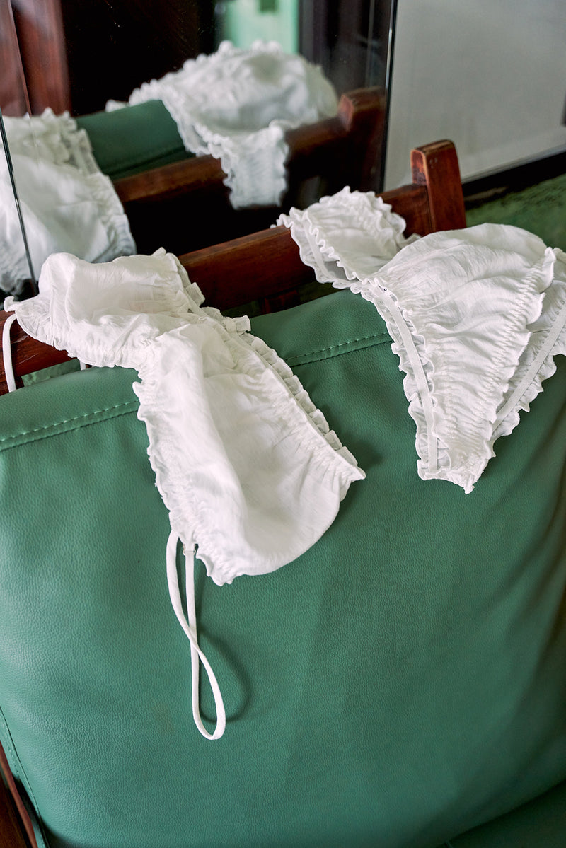 TENDER LINGERIE SET - WHITE & ASH ROSE