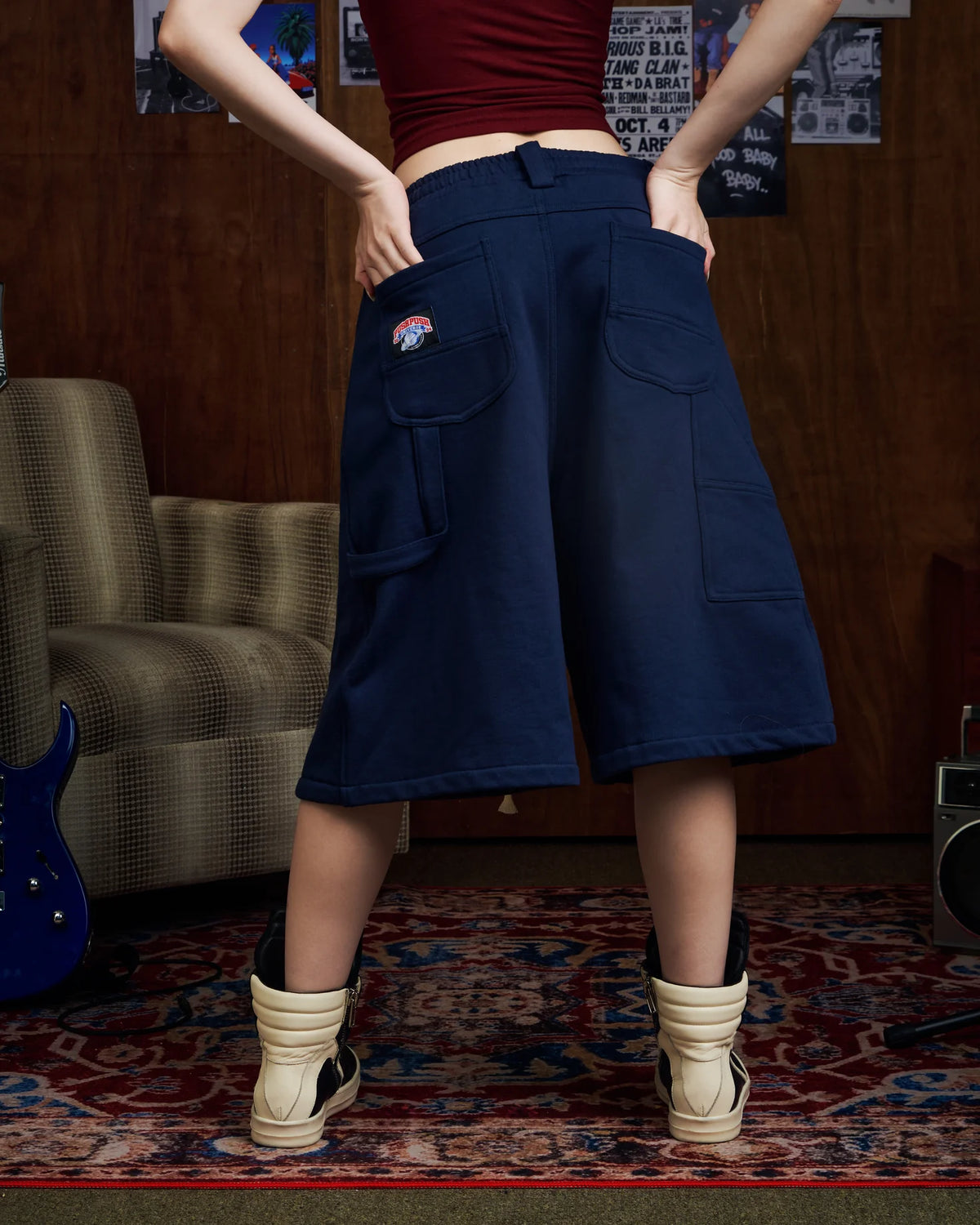 NAVY PP NIFTY SWEATSHORTS