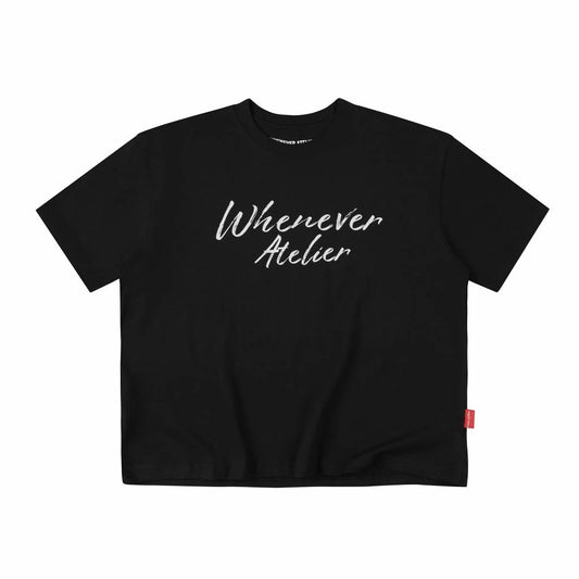 BLACK “WHENEVER” SIGNATURE SCRIPT T-SHIRT 