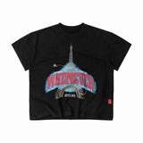 BLACK "WHENEVER" PARIS T-SHIRT 