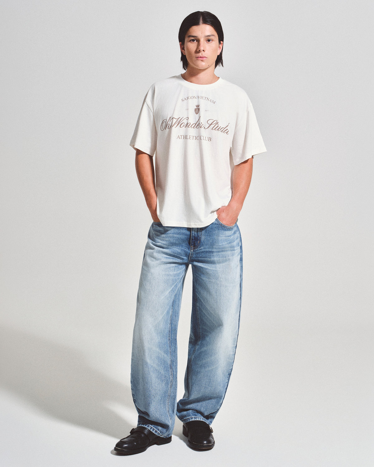 OWST ATHLETIC GRAPHIC WASHED T-SHIRT WHITE