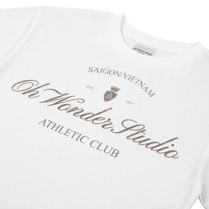 OWST ATHLETIC GRAPHIC WASHED T-SHIRT WHITE