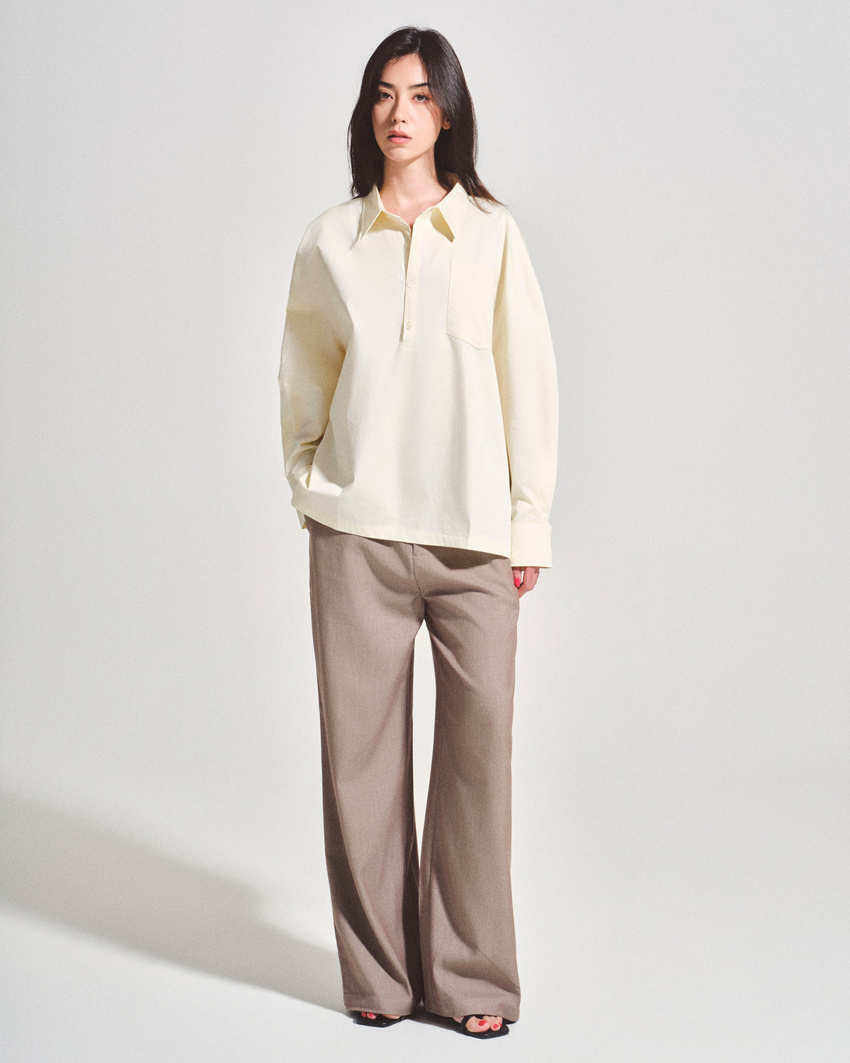 OWST STRAIGHT LEG TROUSERS - SAND BEIGE