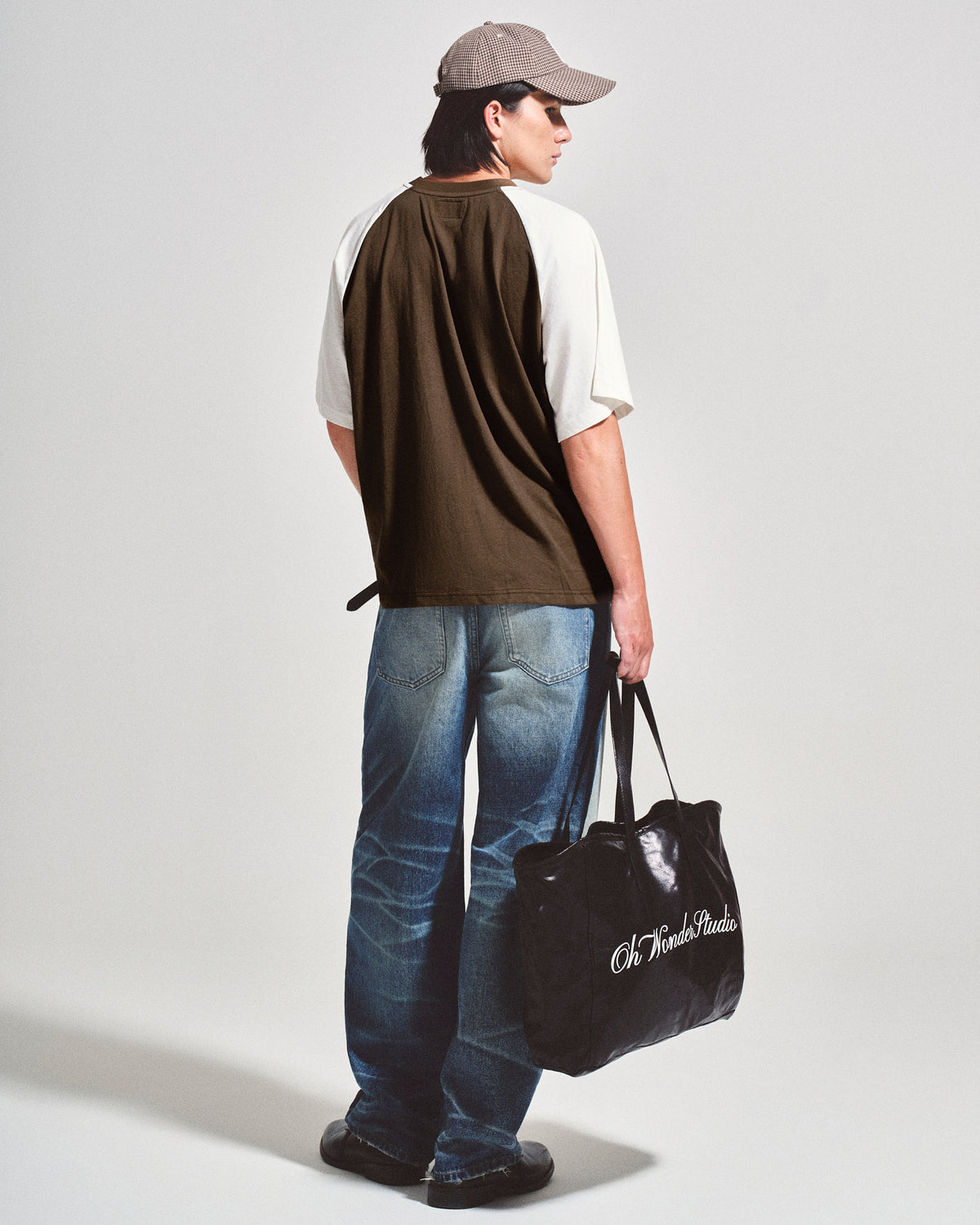 OWST ATHLETIC GRAPHIC RAGLAN T-SHIRT / BROWN