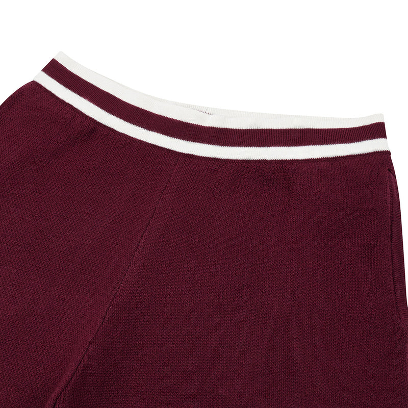 OWST KNITTED SHORTS - BURGUNDY