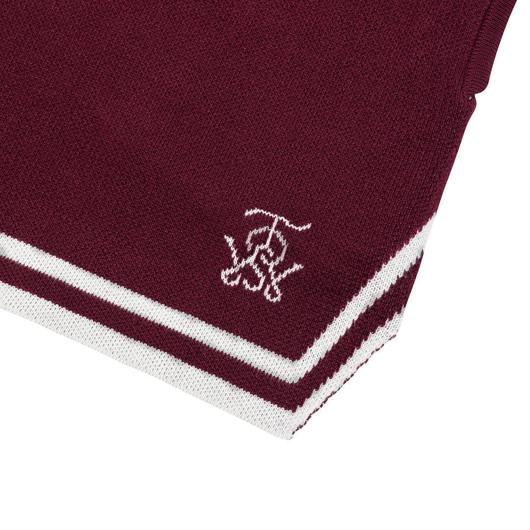 OWST KNITTED SHORTS - BURGUNDY