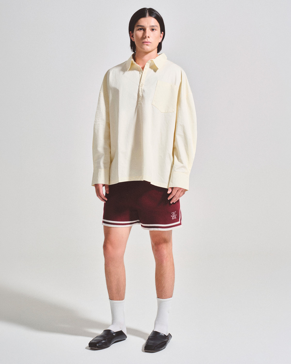 OWST KNITTED SHORTS - BURGUNDY
